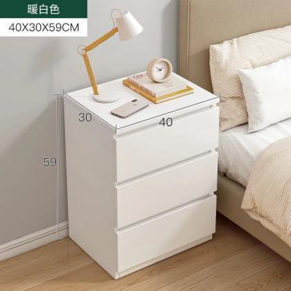Modern Nightstand With Drawer And Open Shelf..