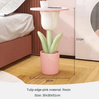 Novelty Flower Pot Design Side Table With Storage