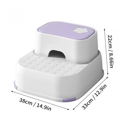 Anti-slip Two-step Childrens Stool For Home Use