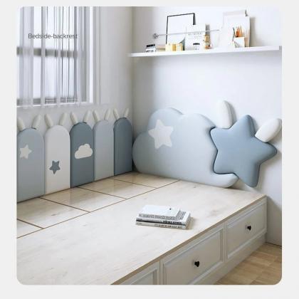 Kids Room Decorative Cloud Star Cushion Backrest..