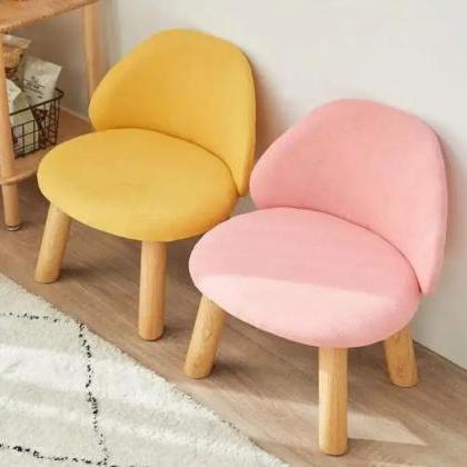 Modern Minimalist Velvet Kids Chairs In Pink And..