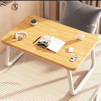 Modern Portable Wooden Bed Desk With White Legs