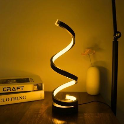 Spiral Led Table Lamp Modern Ambient Lighting..