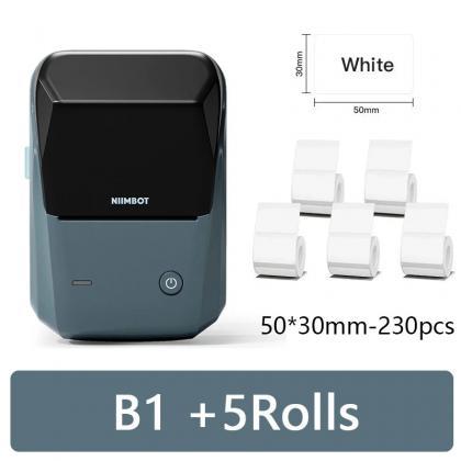 Jungchen B21 Label Printer With 5 Rolls Bundle