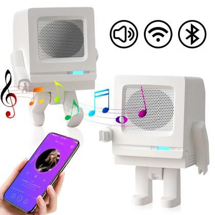 Retro Robot Design Bluetooth Speaker With 8-hour..
