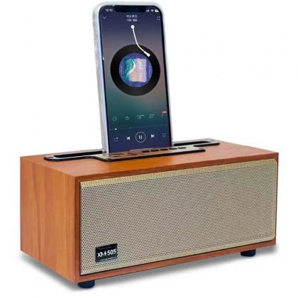 Portable Wooden Bluetooth Speaker With Phone..