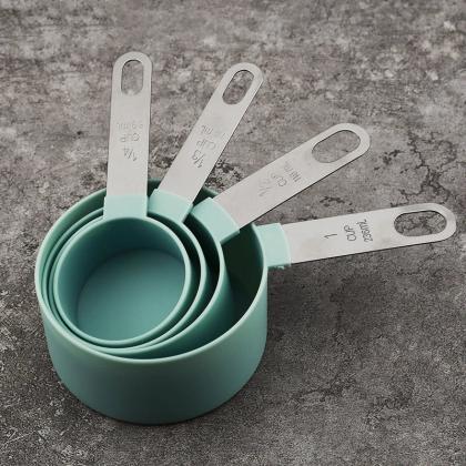 8-piece Teal Measuring Cups And Spoons Set