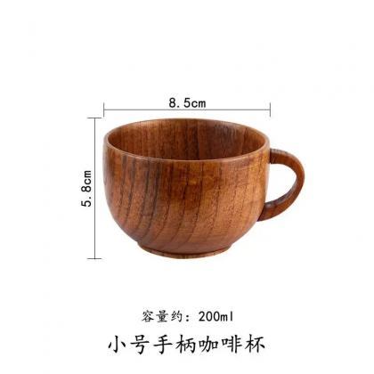 Handcrafted Wooden Kitchenware Set Cups And Bowls