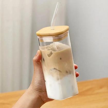 Eco-friendly Glass Tumbler With Bamboo Lid And..