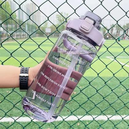 Motivational Time Marker Water Bottles With Carry..