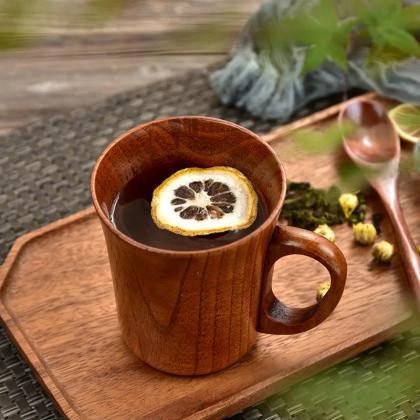 Handcrafted Wooden Coffee Mug With Matching Spoon..