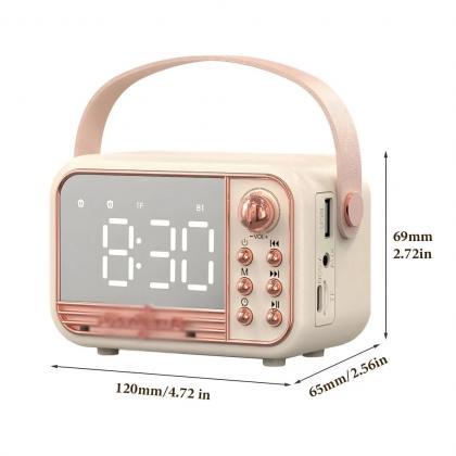 Vintage Style Bluetooth Speaker Digital Alarm..