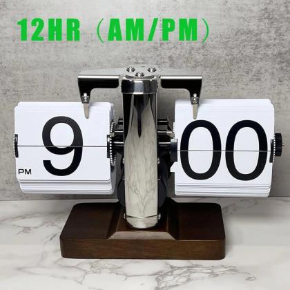 Retro Flip Down Clock With White Stand Mechanical