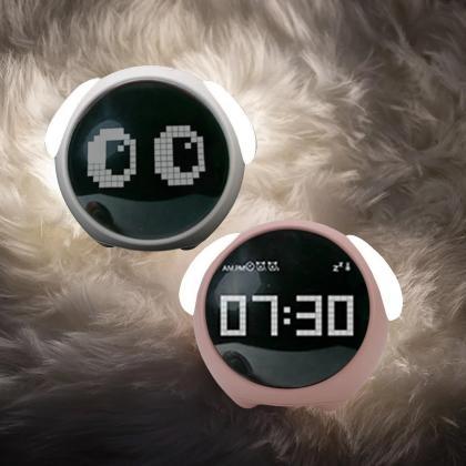 Cute Expression Interactive Digital Alarm Clock..