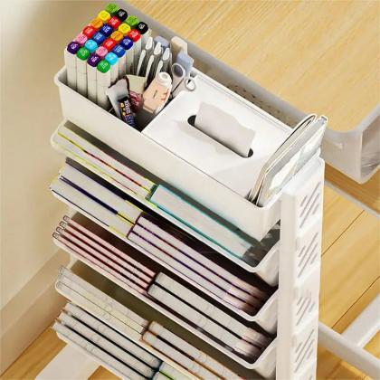 Rolling Storage Cart Organizer With Drawers For..