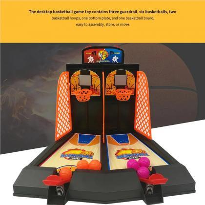 Dual-hoop Desktop Basketball Game Set For All Ages