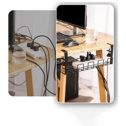 Under Desk Mounted Cable Management Power Strip..