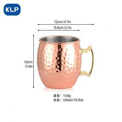 Hammered Copper Moscow Mule Mugs, Set Of Two