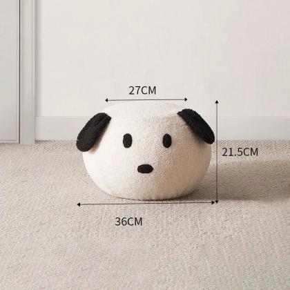 Cute Black And White Puppy Plush Toy Cushion