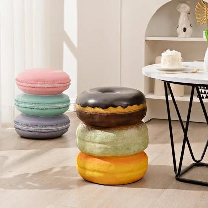 Stackable Donut Shaped Cushions, Colorful..
