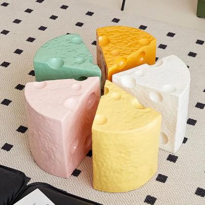 Novelty Cheese Block Design Side Table Decor End..