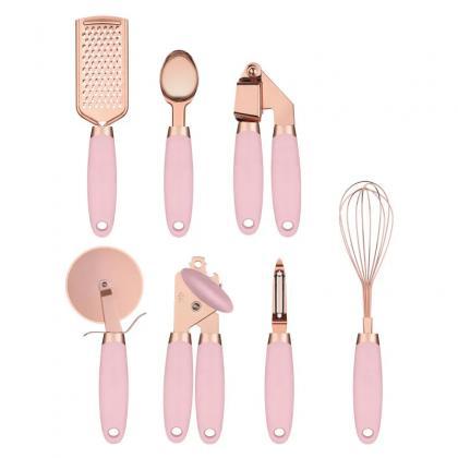 7-piece Kitchen Gadget Set With Copper Handles