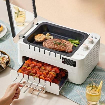 Compact Electric Grill Rotisserie Oven Indoor..