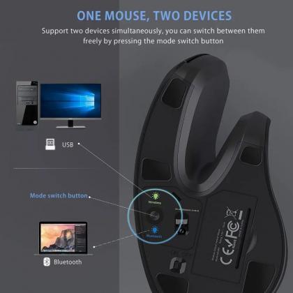 Ergonomic Vertical Wireless Mouse Adjustable Dpi..