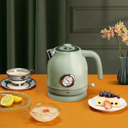 Retro Electric Kettle With Temperature Gauge, 17l..