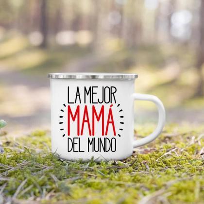 Mejor Mamá Del Mundo Enamel Mug Gift Set