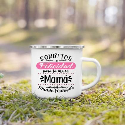 Mejor Mamá Del Mundo Enamel Mug Gift Set