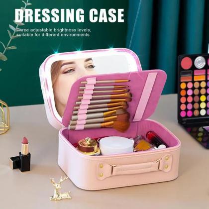 Portable Makeup Case With Integrated Led Mirror..