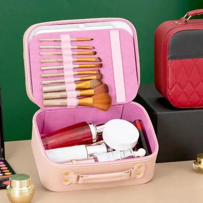Portable Makeup Case With Integrated Led Mirror..
