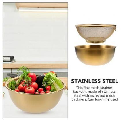 Stainless Steel Fine Mesh Strainer And Mixing Bowl..