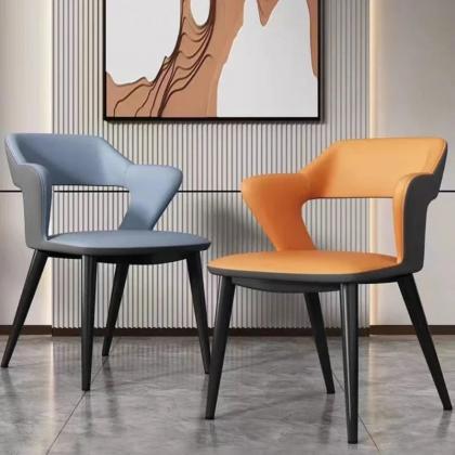 Modern Two-tone Armchair With Cushioned Seat And..