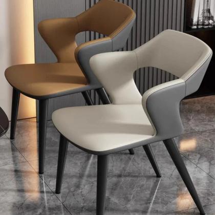 Modern Two-tone Armchair With Cushioned Seat And..