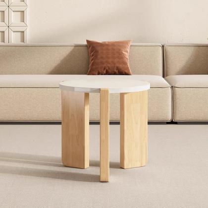 Modern Round Coffee Table Set With Two Stools