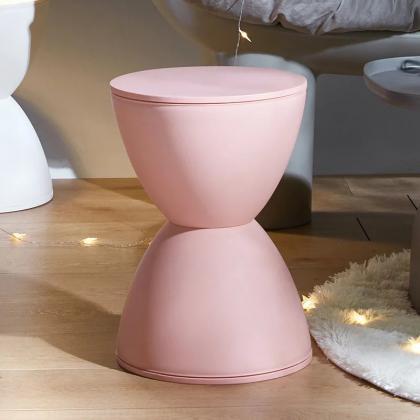 Modern Hourglass Shape Accent Stools In Various..