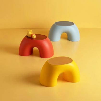 Modern Kids Colorful U-shaped Playroom Stools Set