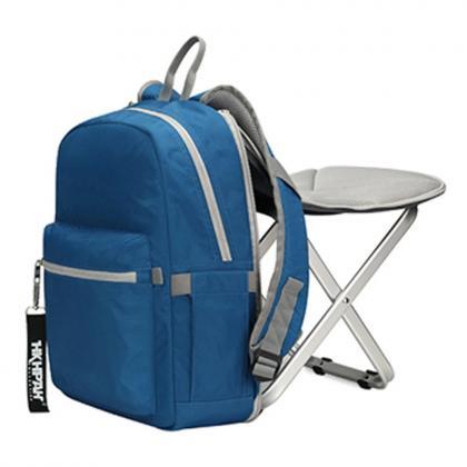 Portable 2-in-1 Backpack Chair With Comfortable..