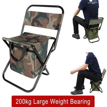 Portable Camouflage Folding Chair With Insulated..