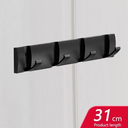 Modern Black Wall-mount Coat Rack With Gold..