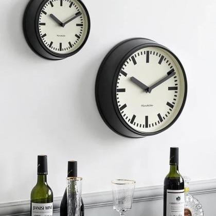 Modern Red Wall Clock With Simple Black Hands