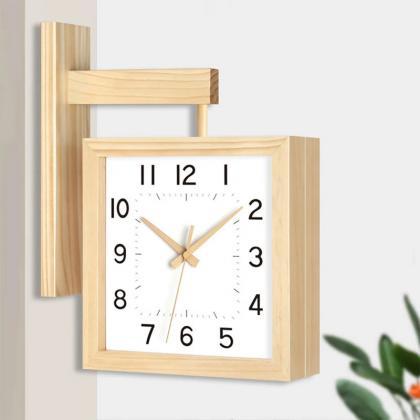 Modern Wooden Square Wall Clock For Home Decor