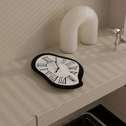 Modern Melting Design Wall Clock With Roman..