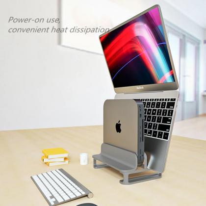 Adjustable Vertical Laptop Stand With Hollow Heat..
