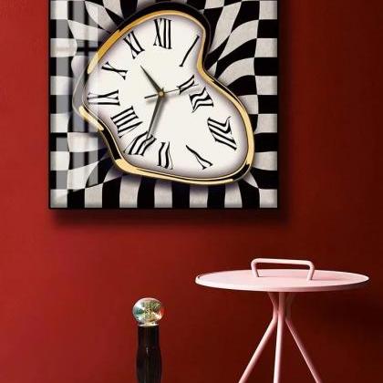 Melting Design Chessboard Background Decorative..