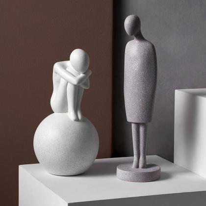 Modern Abstract Couple Sculptures Home Decor..