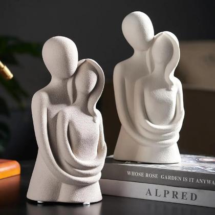 Modern Abstract Couple Sculptures Home Decor..