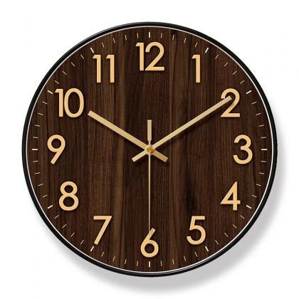 Minimalist Wooden Wall Clock, Modern Circular..